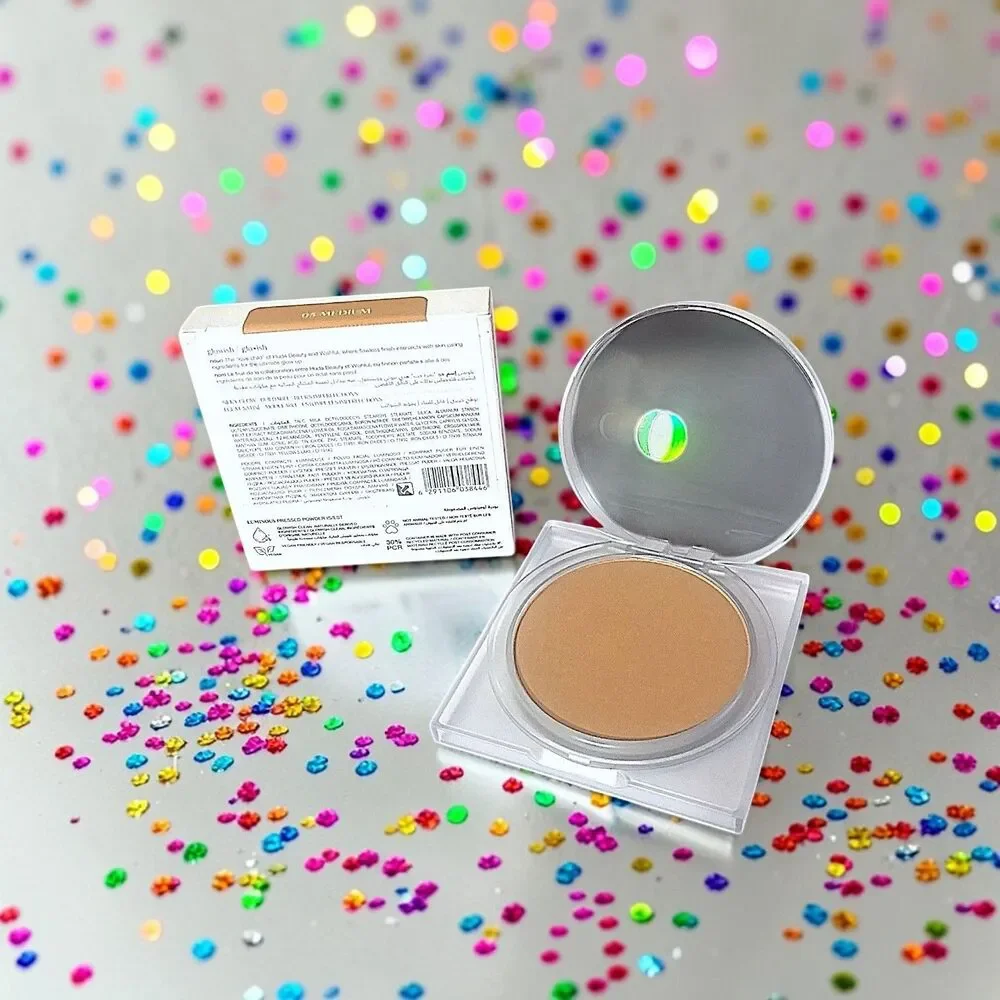 Glowish by Huda Beauty Luminous Pressed Powder in 05 Medium 0.35 Oz New in Box